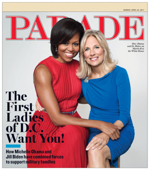 Illustration for article titled Michelle Obama and Jill Biden Being Radiant on Cover of Parade